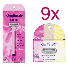 Lot 9 Skintimate Refills With Aloe And Vitamin E 4 A Pack Bloom Razor