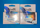 91407240 Lot Of 2 Gillette Venus Pubic Hair And Skin Razor Blade Refill 4 Count 8 Total