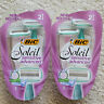 Lot Of 2 X Bic Soleil Sensitive Advanced 5 Blade Womens Disposable Razor 2ct Ea