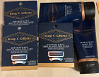 Lot Of5 King C Gillette Shave Gel 5floz Neck Razor Blades 4ct Cartridges New
