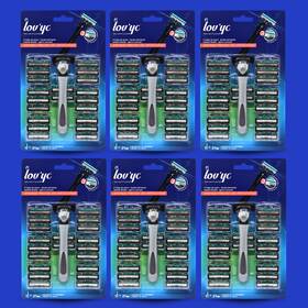 Lovyc 437021720150 Razor With 20 Replacement Shaving Blades Grooming Kit Men 6-pack