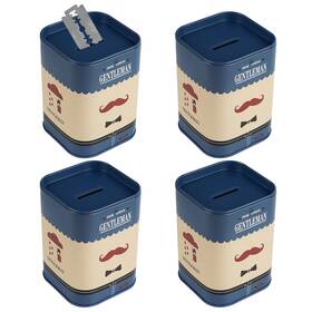 Luexbox 782806715899 4 Pack Razor Blade Disposal Container For Safety 3 Inch X Blue Beard