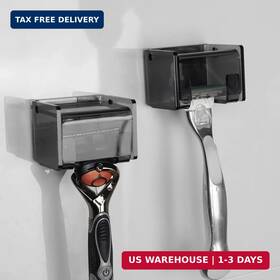 Shypjjl19501 Luexbox 2 Pack Acrylic Razor Holder With Cover For Shower Wall Mounted Shaver Org