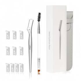 Zc002 Luottscare Stainless Steel Eyebrow Razor - Face Razors With Travel S Sliver