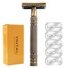 Lyu89 Yintal Double Edge Safety Razor Long Handle Brass 783710576804