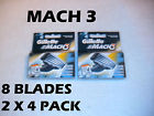 Mach Gillette 3 8 Blades 2 X 4 Pack 047400179660