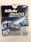Mach Turbo Gillette New 3 Razor Refill Cartridges 5 Count Free Shipping 047400074002