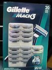 99314501 Mach3 20 Razor Blade Genuine 3 Gillette Pak 20razers Cartridges Count