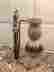 Mach5 The Art Of Shaving Horn Set Silvertip Badger Brush Razor Porcelain Bowl