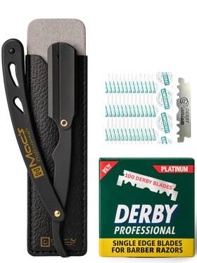 Macs Professional 628774467517 Straight Razor For Men Barber 1 Count Pack Of 3 Black