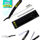 B00t0qhpz8 Macs Professional Black Plastic Handle Barber Double Edge Half Blade