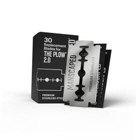 Manscaped 810040573255 The Plow 2.0 Razor Blade Refill 30 Pack Premium Stainless Steel