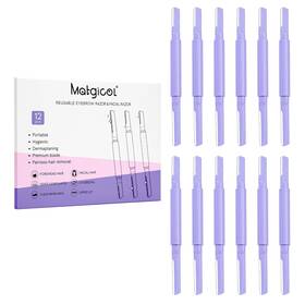 Mg-166pu-us-pk12 Matgicol Dermaplane Razor For Women Face And Eyebrow - Dermaplaning Tool Peach Fuzz