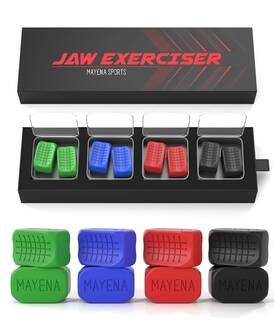 Mayena Sports 195893521463 Jaw Exerciser For Men And Women Core Strength Upgraded 4 Set Multicolor