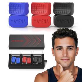 Mayena Sports 196852240999 Jaw Exerciser For Men And Women 3 Resistance Levels Silicone Jawline Shaper