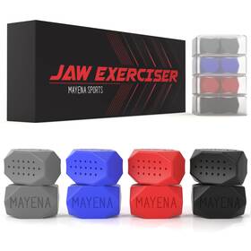 Je-s4-hx Mayena Sports Jaw Exerciser For Men And Women 4 Resistance Levels 8pcs Set
