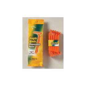 Brn1332z Medline Single Blade Facial Razors Orange 50/box