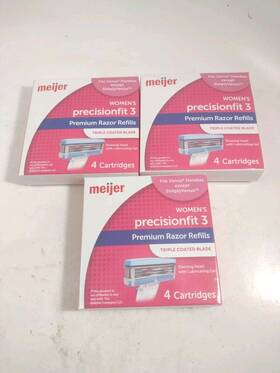 Meijer 719283399571 Premium Razor Refills Cartridges 3 Blades Fits Venus 4 Cartridges. Pks