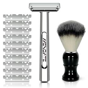 Bt051 Mengate Adjustable 2-blade Safety Razor Set With 1 Count Pack Of Silver