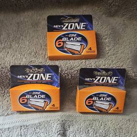 3-mens Mens Zone 499022 6 Blade Cartridge Razor Refills 4 Pack Orange Black For Men