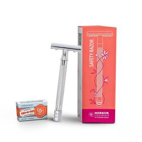 Merkur 260734881061 24c Safety Razor For Women With 10 Double Edge Blades Extra Long Handle T
