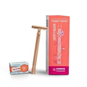 Merkur 260734881078 24g Safety Razor For Women With 10 Double Edge Blades Extra Long Handle T