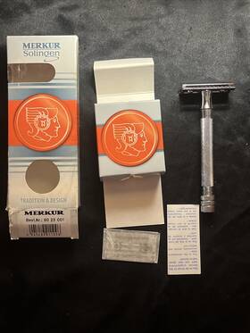Merk23001 Merkur Solingen 23c Double Edge De Classic Safety Razor - Long Handle