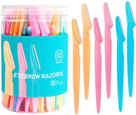 Mohern 445011929927 Eyebrow Razor With Box 60 Pcs Face Razors For Women And Men Multipurpos