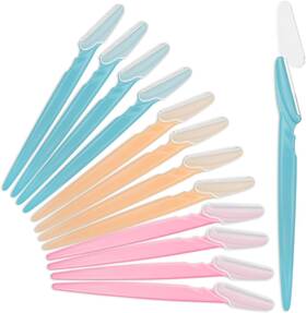 Trimmers-21 Mohern Eyebrow Razor For Women 12 Pcs Dermaplaning 1 Count Pack Of