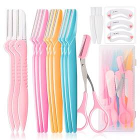 Molisaka 633337515086 12 Pcs Eyebrow Razor Face Razors For Women Exfoliating Trimmers Ey