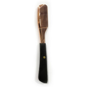 98503 Mr Barber Premium Wood Handle Shaving Straight Pinch Razor Black Shiny Rose