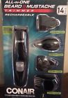Gmt18rgb Mustache -- Piece Trimmer 14 Rechargeable Beard Men Conair