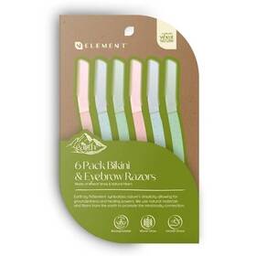 N-element 840272800980 Sustainable Wheat Straw Bikini Eybebrow Razors 6pk