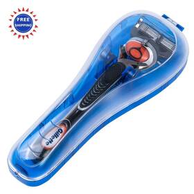 18-003-001blue Nincha Manual Razor Travel Case Portable Plastic Trimmer Protector