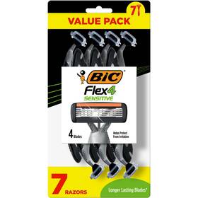 No 070330751002 Flex 4 Sensitive Disposable Razors For Men 7 Piece Manual Shaving Razor Type