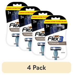 No 460278691995 Flex 3 Disposable Razors For Men Manual Shaving With Blades Count