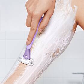No 810077123041 5-blade Womens Razor Kit - 1 Handle 2 Blade Refills Magnetic Hook Lilac