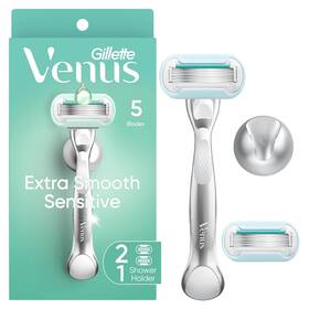 80345663 Nobrand Sensitive Razor For Women 1 Handle 2 Refills Metal And Shower Holder