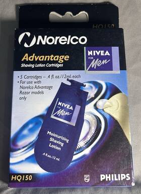 Hq150 Norelco Advantage Shaving Lotion Cartridges Nivea For Men Pack Of 5