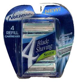 Noxzema 675690500255 4 Blade Shaving System Refill Cartridges Refills Total