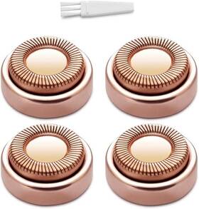 Gcace-4664 Nykkola Facial Hair Remover Replacement Heads For Flawless Women Lip Soft Rose Gold