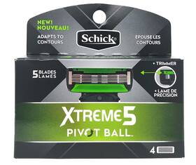 Ohio Trading 724049896348 Premium Quality Xtreme 5 Pivotball Mens Razor Refills 4 Count Box