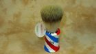 46735 Omega Brush Shaving Nylon Barberpole