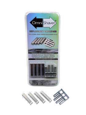 Omnishaver 850007985127 Premium Replacement Cartridge Refill Kit With One Blade Removal To