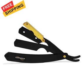 Omwah 686294490392 - Professional Barber Straight Edge Razor Swing Lock