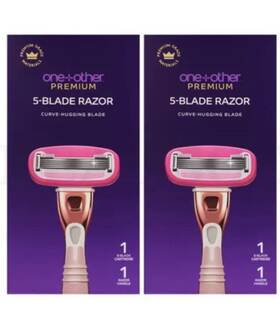 One Other 050428409350 Premium 5-blade Razor Hypoallergenic Sensitive Skin Lot Of 2