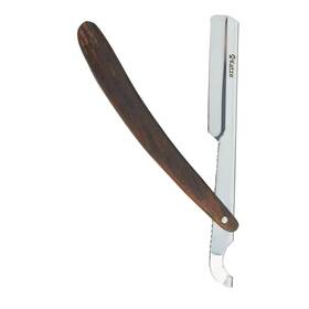 Ozkan Kozmetik 313092095077 Turkish Slide Wood Handle Professional Straight Edge Barber Razor For Men - Nava