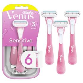 P&g 726084310858 Gillette Venus Sensitive Disposable Razors For Women With Skin 6 Coun