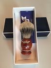 P955349.8 Plisson White Badger Shaving Brush With Varnished Briar 3700005915305