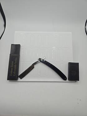 Pakistan 010740078252 Vintage The Americans Fellowship Folding Steel Razor Blade Black Plastic Handle